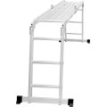 3.8m Aluminum Foldable Step Ladder, Multifunction Stair, 4*3steps High-feet Multipurpose Folding Laddder